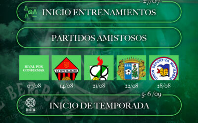 𝐏𝐑𝐄𝐓𝐄𝐌𝐏𝐎𝐑𝐀𝐃𝐀 🏋️⚽️ | El primer equipo arrancará su ilusionante temporada el próximo Lunes 27 de Julio.